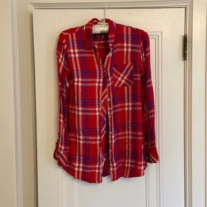 Plaid Talbots blouse. Size S. never worn.